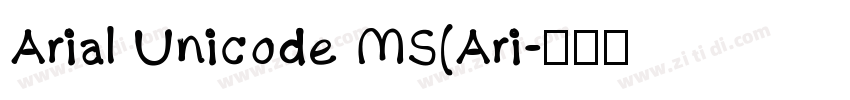 Arial Unicode MS(Ari字体转换